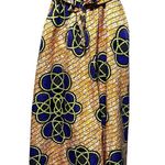 Etsy Full Brightly Colored Maxi Elastic Tie Waist Orange Yellow Blue Medium Photo 1