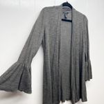 Alfani  Linen Cotton Sage Green Women's Bell Sleeve Open Front Cardigan Sz Medium Photo 4