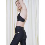 Alala  Sports Bra & Leggings Set Aprhrodite Size S Black Gold Photo 6