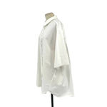 Melissa Nepton Mia Crisp Button Down Collared Shirt Off White Size‎ Large Photo 4