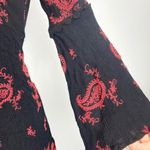 Way-In  Multicolor Floral Paisley Embroidered Keyhole Long Sleeve Mini Dress S Photo 3