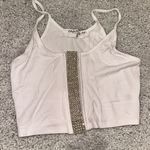 Emma & Sam White Embellished Crop Top Photo 0