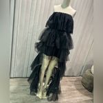 AMTIOUS tulle cool strapless dress ✨ Black Size M Photo 4