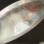 Vintage Alpaca Mexico Mexican Silver Mother of Pearl Inlaid ID Cuff Bracelet Photo 12