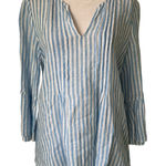 Lilly Pulitzer  light blue & white striped linen tunic top size S Photo 0