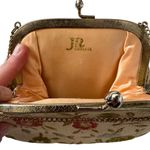 Vintage Tapestry Metal Hinge Purse Gold Floral Photo 5