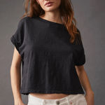 We The Free  you rock tee charcoal slouchy raglan oversized cropped top boxy Photo 0