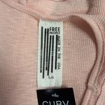 Free People  Peach Ribbed Racerback Tank Top - Size Large Photo 2