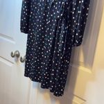 London Times  Dress Black Polka Dot Wrap Long Sleeve V Neck Tie Waist Midi Sz 12 Photo 9