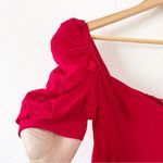 Reformation Bandit Midi Dress in Cherry Red Photo 4