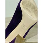 Miu Miu Suede Slip On Peep-Toe Pump Heels Purple Women's Size 39.5/ US 9.5 Photo 4