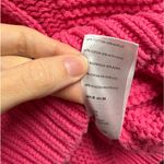 Free People  Dream Cable Crewneck Sweater In Hot Pink Size XL Photo 3