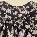 Hippie Rose  Floral Black Orange Purple Button Down  Top size XS NWT Photo 2