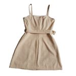 Pull & Bear  Tan Gingham Belted Mini Dress size Medium Photo 1