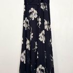 Lulus Lulu’s All Mine Navy Blue Floral Print High-Low Slit Wrap Maxi Dress Photo 4