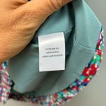 Saloni Brooke Mini Dress in Blue Poppyfield Confetti Silk Abstract Floral 10 Photo 8