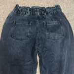 ZARA  Baggy Slouchy Fit Paperbag Jeans High‎ Waist Cropped Ankle Faded Black 8 Photo 7
