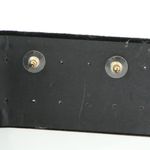 Betsey Johnson  Black Puff Heart Pink Wrapped Rhinestone Hoop Earrings Photo 3