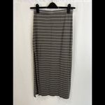 Club Monaco  Gray & White Striped Maxi‎ Skirt Photo 1