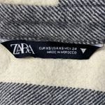 ZARA Plaid Oversized Flannel Jacket Womens Size XS Black Cream Preppy Indie Photo 1