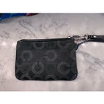 Coach  signature logo black wristlet card holder mini purse EUC‎ Photo 2