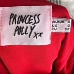 Princess Polly  Red Ruffle Mini Dress Balloon sleeve Bodycon Lined Size 0 Photo 5