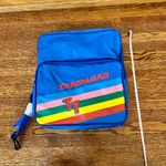 Vintage 90s Trafalgar Messenger/shoulder Bag Blue with Retro Rainbow Design NWOT Photo 5