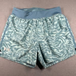 Under Armour Athletic Shorts Womens M Blue White Pattern Fitted Lined Pocket Photo 0