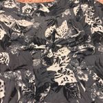 Free People  Part Time Lover Short Dress Womens Size 8 Tie Front Gray Black White Photo 3