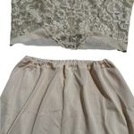 Vanity Fair Vintage 70s Nylon Lace Lingerie Slip Set Coquette Cream Size Small Photo 4