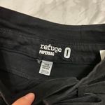 Black High Rise Paper Bag Denim Shorts Size 0 Photo 6