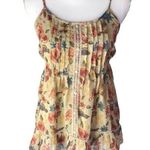 Decree Vintage Floral Print Babydoll Lace Detail Tank Top Photo 0