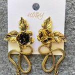 Goth Snake And Rose Big Statement Stud Earrings For‎ Women retro Punk Oversized Photo 0