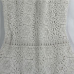 Open Edit  White Lace Crochet High‎ Neck Halter A-Line Mini Cocktail Dress Size L Photo 5