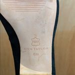Ann Taylor Elegant Black Suede Pumps with Gold Chunky Heel. Size-6M Photo 6