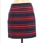 Loft Navy and Red Striped  Skirt Photo 1