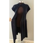 Vintage Adele Simpson Wrap Dress Size 6 Navy Blue Heritage Quiet Luxury Bergdorf Photo 4
