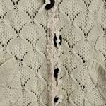 Altar'd State Womens Cardigan Size M/L Cream Lace Heart Wooden Buttons V Neck Photo 24