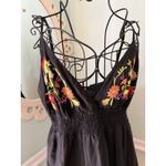 OCEAN BREEZE 90s/Y2K Black Embroidered Beach Cover / Sundress L Size L Photo 1