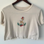 PS/LA Los Angeles California Crop Top Cute Deer Strawberry Graphic Size Medium Photo 0