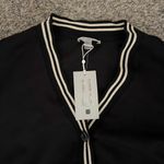 Cable & Gauge NWT  Black Cardigan with White Accents Photo 1