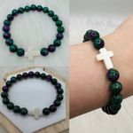 Wholesale Cross 8mm beaded Natural Stone Bracelets Photo 4
