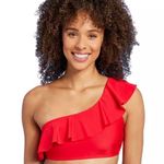 Kona Sol  One Shoulder Flounce Bikini Swim Top Photo 1