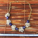 J.Crew  Blue & Rhinestone Glamour Necklace Photo 8