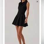 ASTR New the Label Black Cowl Neck Mixed Media Minidress Holiday Party dress xs Photo 1