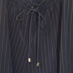 Lane Bryant Navy Drawstring Pinstripe Pants Ankle By  Size: 16 Photo 1