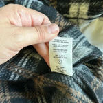 Avec Les Filles  Plaid Zip Front Jacket Black/Gray/Brown Plaid Sz M Photo 13