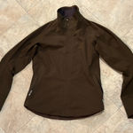 Nau Womens Jacket Softshell Brown Full Zip Fleece Lined‎ Size S Photo 0