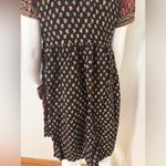 Doll Style Vintage S. Roberts Rayon Dress Black Brown Fall Fashion L/XL Size L Photo 7