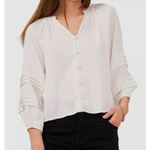 1. State Pin Tuck Detail Sleeve Button Front Top Size Small New with Tage Photo 0